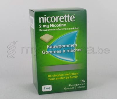 NICORETTE 2 MG 105 GOMMES À MÂCHER  (médicament)
