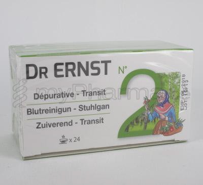 ERNST DR NR 2 TISANE DÉPURATIVE TRANSIT 24 SACHETS FILTRE  (médicament)