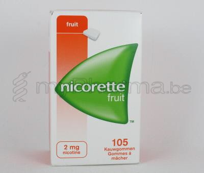 NICORETTE FRUIT 2 MG 105 GOMMES À MÂCHER                (médicament)