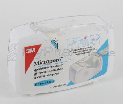 MICROPORE 3M 12,5MMX9,14M NOUVEAU DEROULEUR 1530- (dispositif médical)