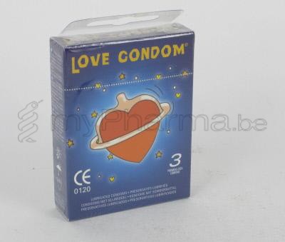 LOVE CONDOM SENSITIVE 3 préservatifs lubrifiés (dispositif médical)
