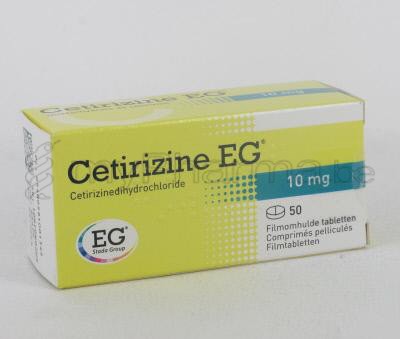 CETIRIZINE EG 10 MG 50 COMP (médicament)