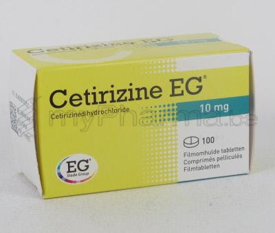 CETIRIZINE EG 10 MG  100 COMP       (médicament)