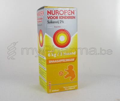 NUROFEN ENFANT ORANGE 20 MG/ML 200 ML SIROP SANS SUCRE  (médicament)