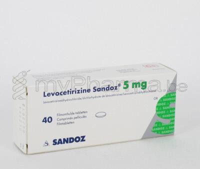 LEVOCETIRIZINE SANDOZ 5 MG 40 COMP  (médicament)