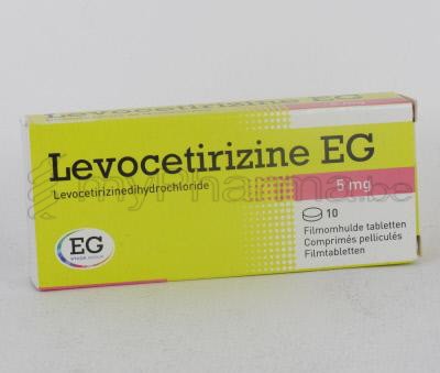 LEVOCETIRIZINE EG 5 MG  10 COMP  (médicament)