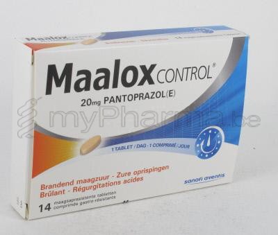 MAALOX CONTROL 20 MG 14 COMP  (médicament)