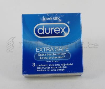 DUREX EXTRA SAFE 3 préservatifs lubrifiés                  (dispositif médical)