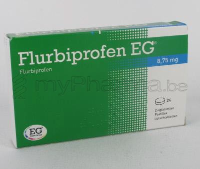 FLURBIPROFEN EG 8,75MG 24 PAST A SUCER      (médicament)
