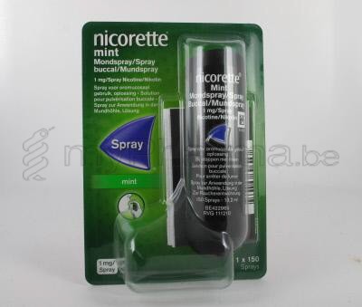 NICORETTE MINT SPRAY BUCCAL 1X150 SPRAYS 1MG/SPR.  (médicament)